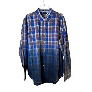 TOMMY HILFIGER Men’s Long Sleeve Button Down Shirt with Ombré Effect / Size: XL